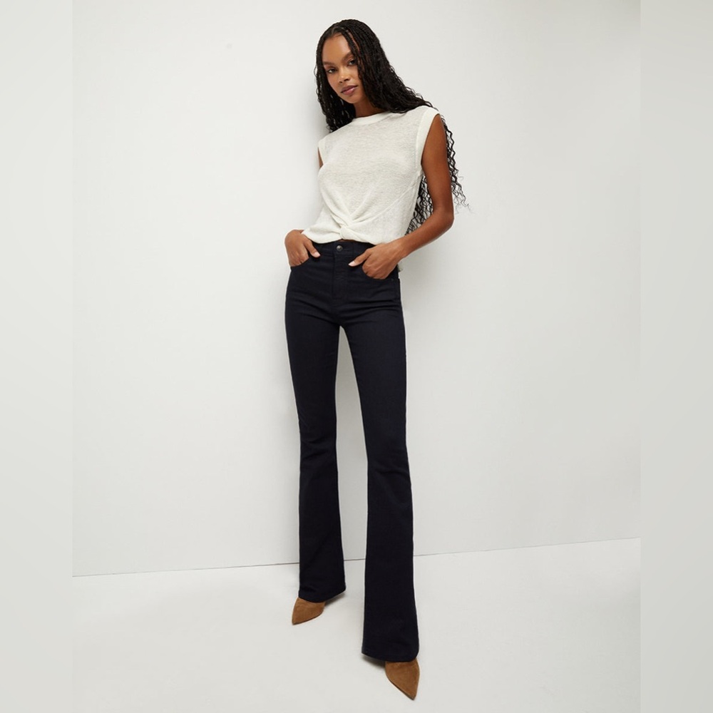 Veronica Beard Beverly Skinny-Flare Jean in Indigo